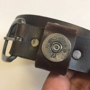 ROYDEN belt with shotgun shell & real brass buckle